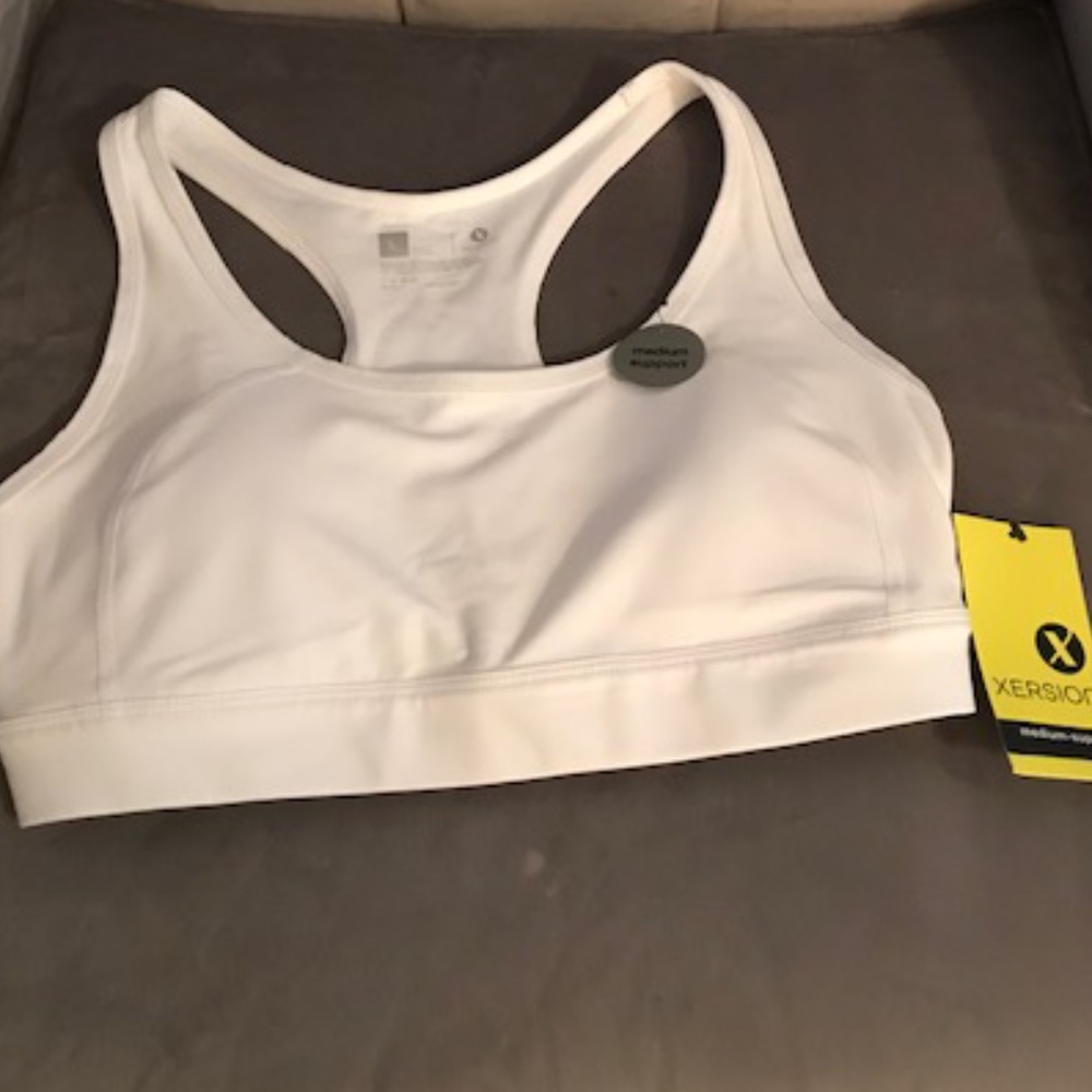 White Xersion Sports bra Large